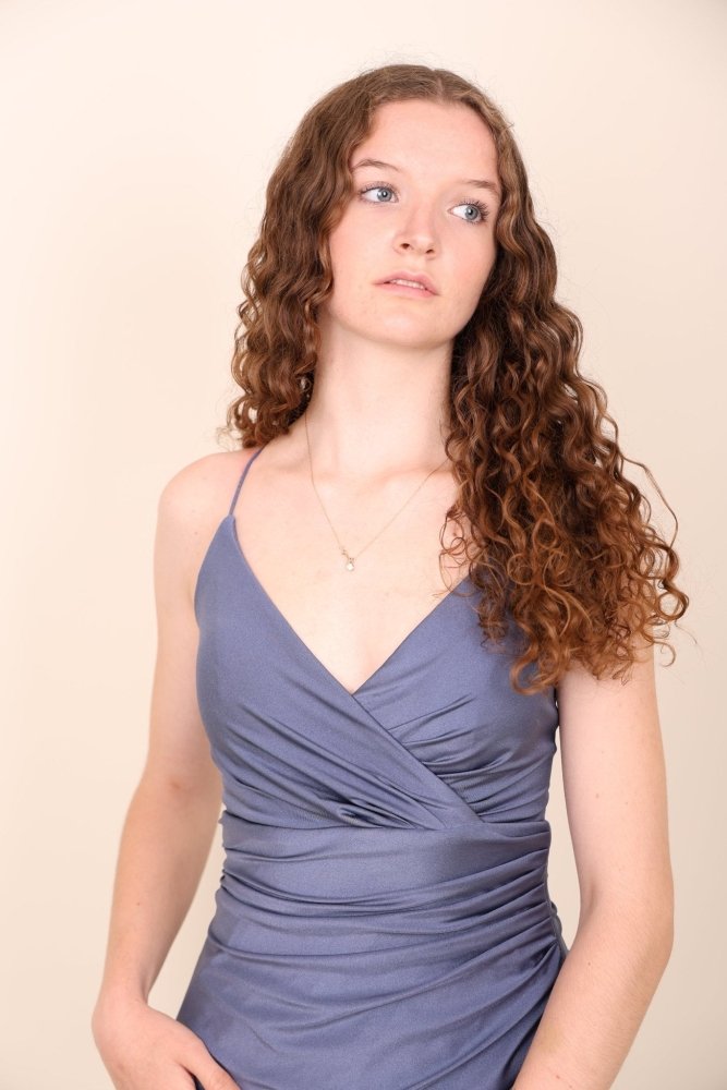 figurbetontes Ballkleid, hellblau - Dein Kleiderladen