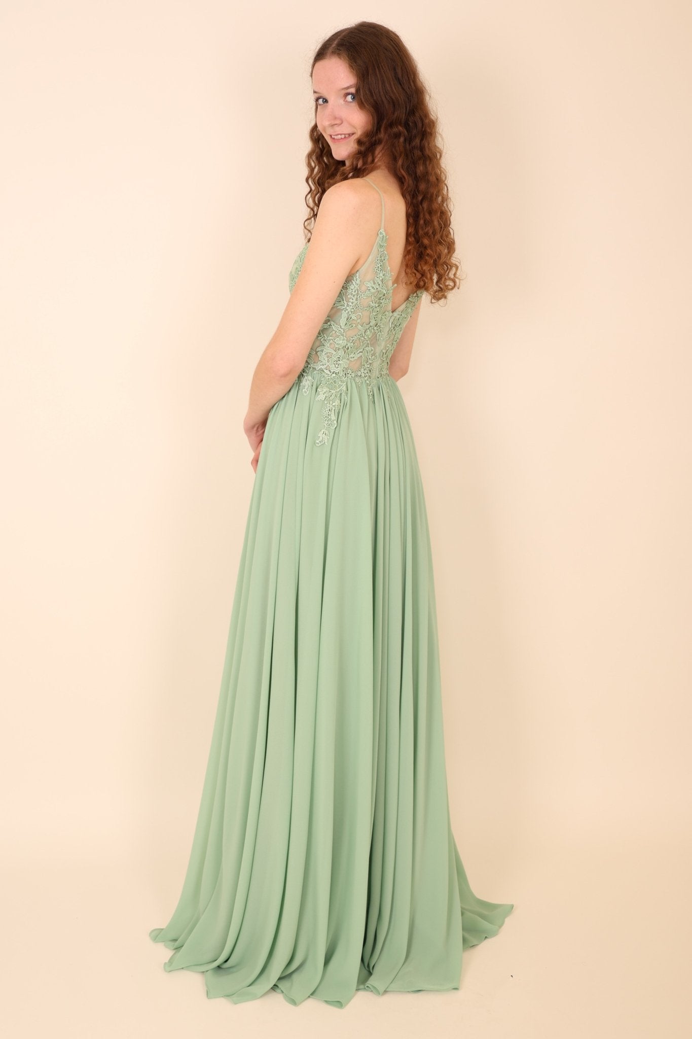 Langes Abendkleid, mint - Dein Kleiderladen