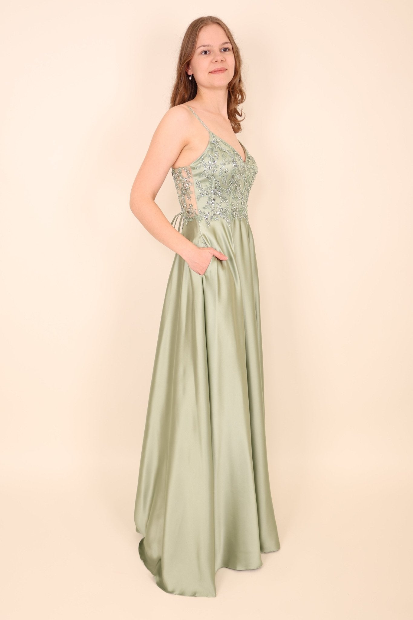 NUR VOR ORT: Abendkleid Claire, mint - Dein Kleiderladen