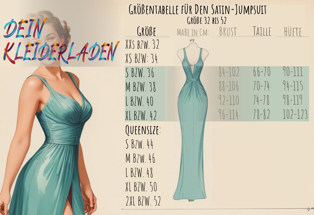 Satin - Jumpsuit dunkelgrün - Dein Kleiderladen