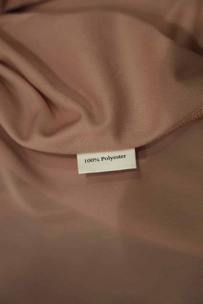 Second Hand Chiffonkleid mit langem Ärmlen und Rückenschnürung, rosa - Dein Kleiderladen