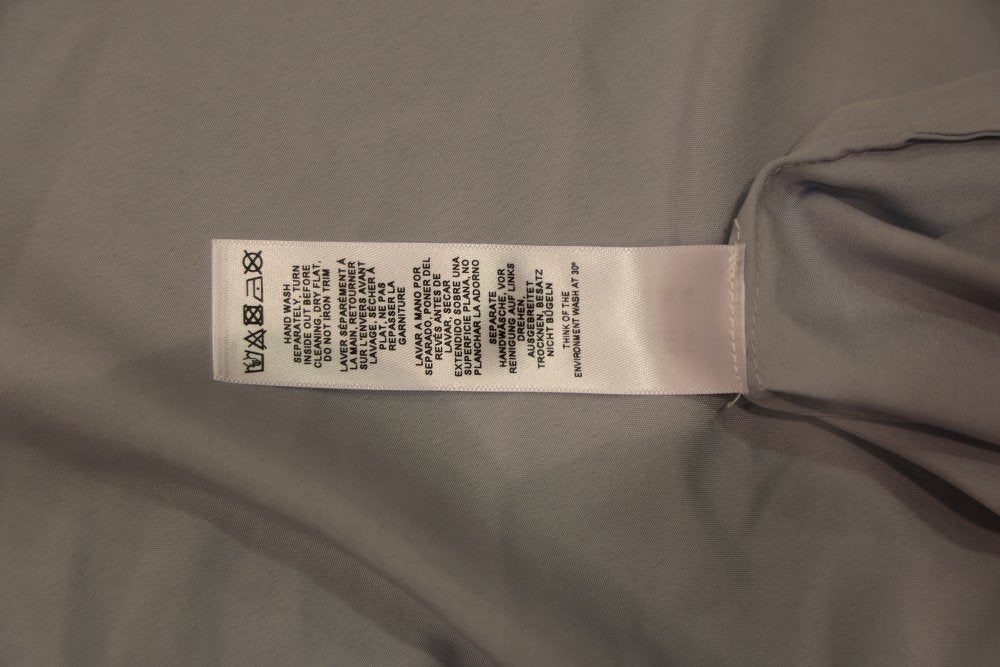 Second Hand Cocktailkleid mit rundem Ausschnitt und schwingendem Chiffon - Midirock, hellgrau - Dein Kleiderladen