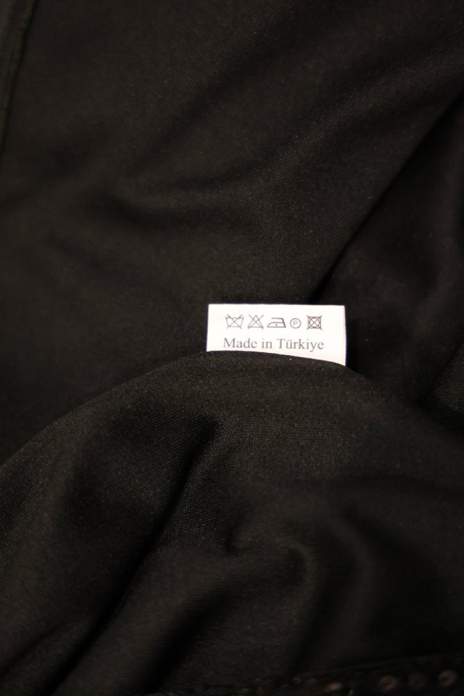 Second Hand kurzes Paillettenkleid mit langen Ärmeln, schwarz - Dein Kleiderladen