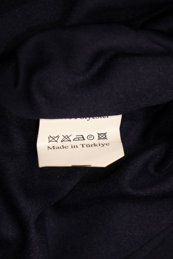 Second Hand langärmliges Kleid mit semitransparentem Rückenausschnitt, dunkelblau - Dein Kleiderladen