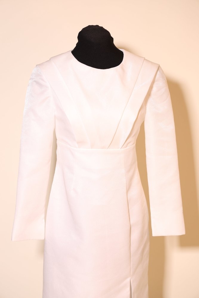 Second Hand langärmliges Midi - Brautkleid, ivory - Dein Kleiderladen