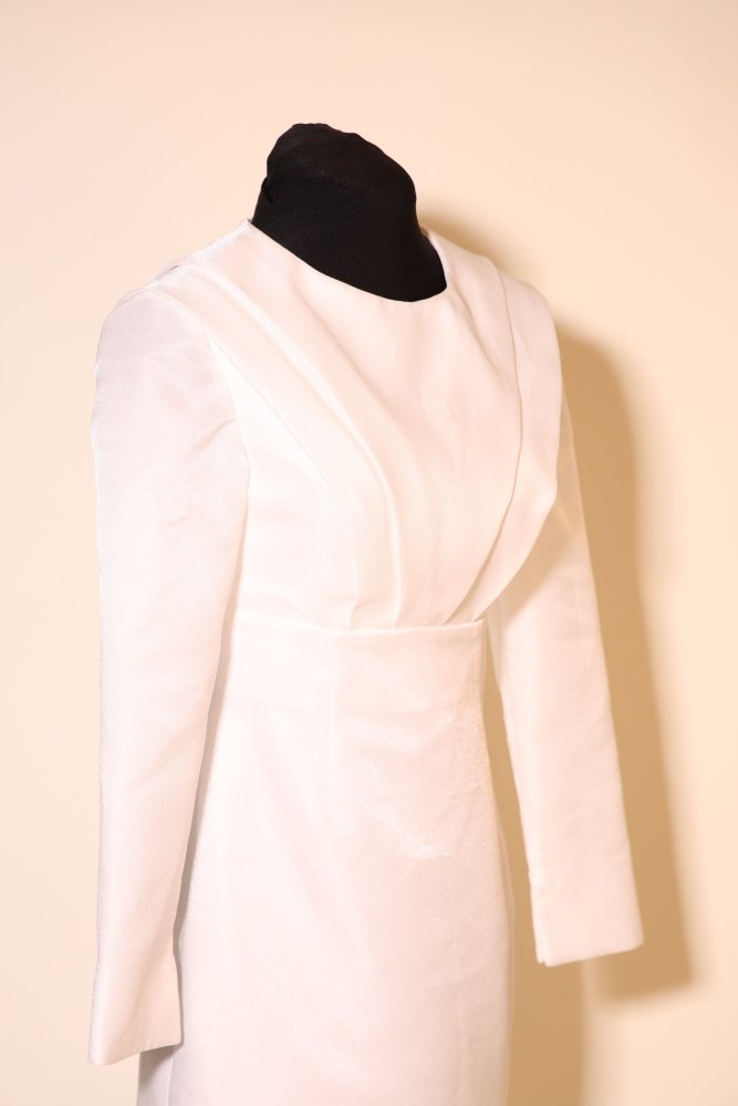 Second Hand langärmliges Midi - Brautkleid, ivory - Dein Kleiderladen