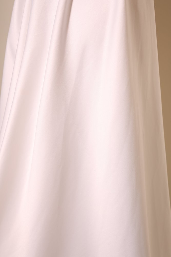 Second Hand schlichtes trägerloses Brautkleid in A - Linie, weiß - Dein Kleiderladen