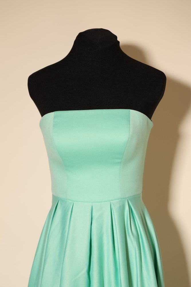 Second Hand trägerloses Midikleid mit Schnür - Rückenteil, mint - Dein Kleiderladen