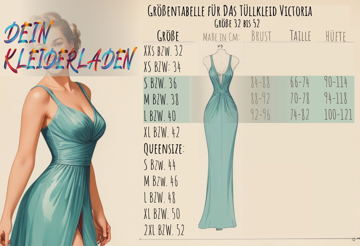 Tüllkleid Victoria, mint - Dein Kleiderladen