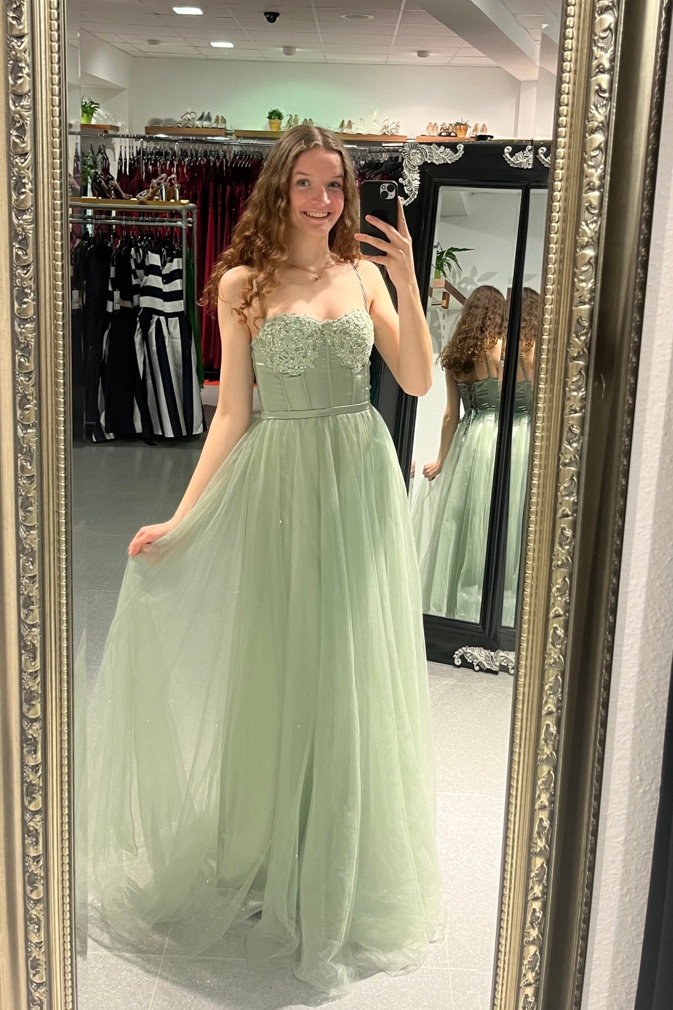 Tüllkleid Victoria, mint - Dein Kleiderladen