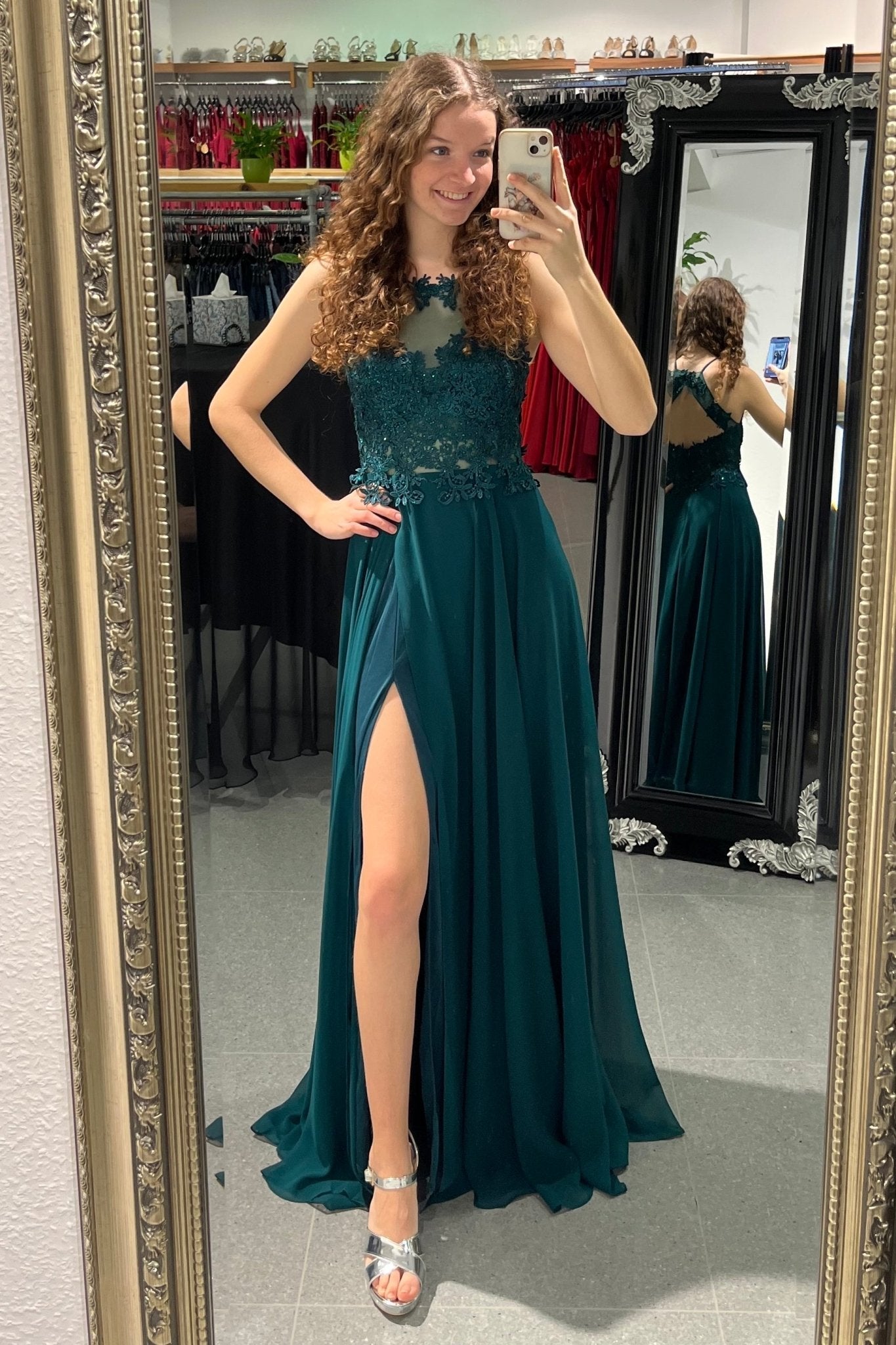 Abendkleid Anna, grün - Dein Kleiderladen