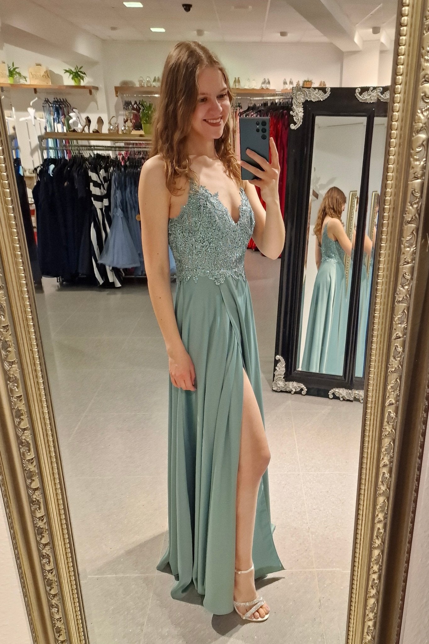 Abendkleid Emily, mint - Dein Kleiderladen