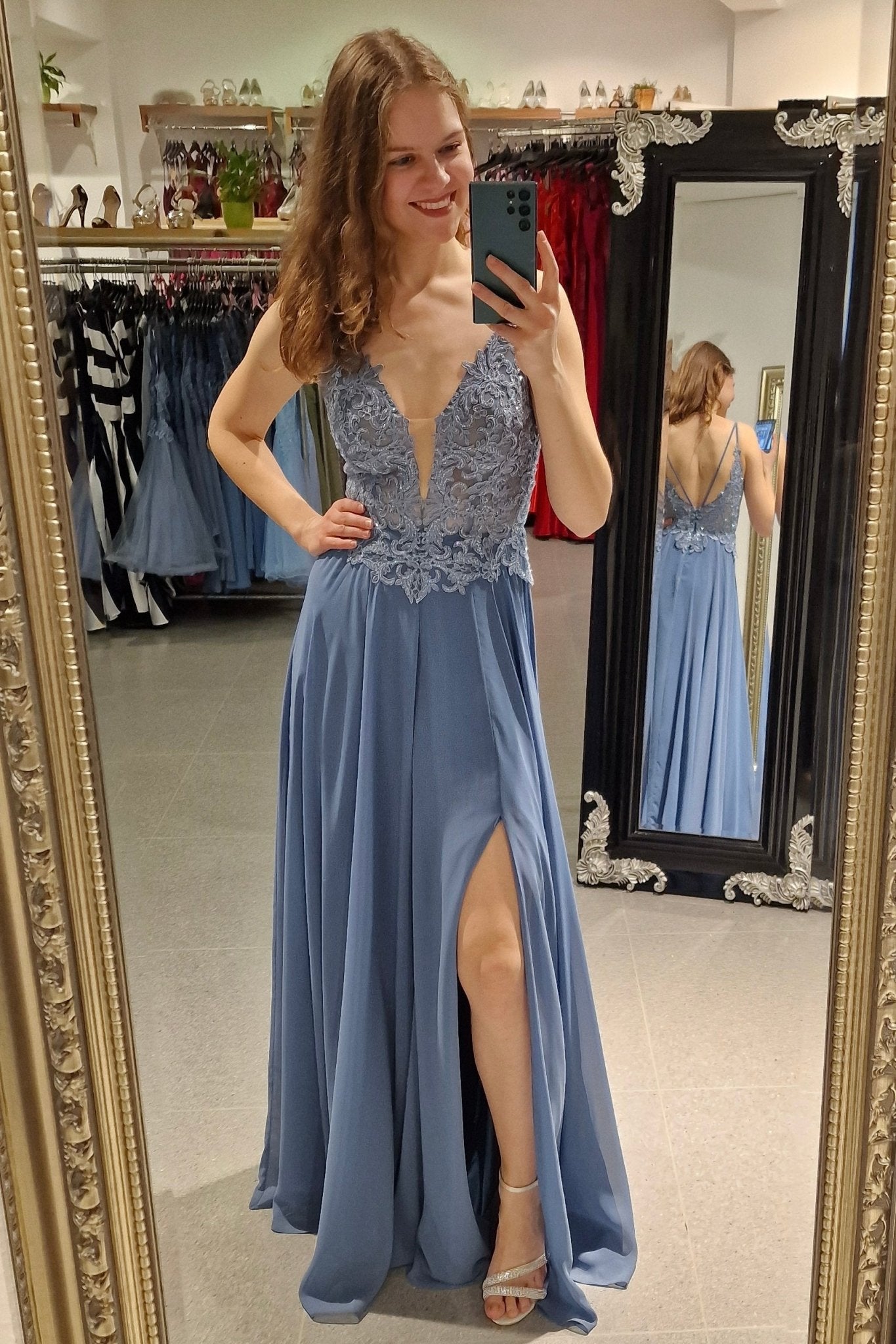 Abendkleid Laura, blau - Dein Kleiderladen