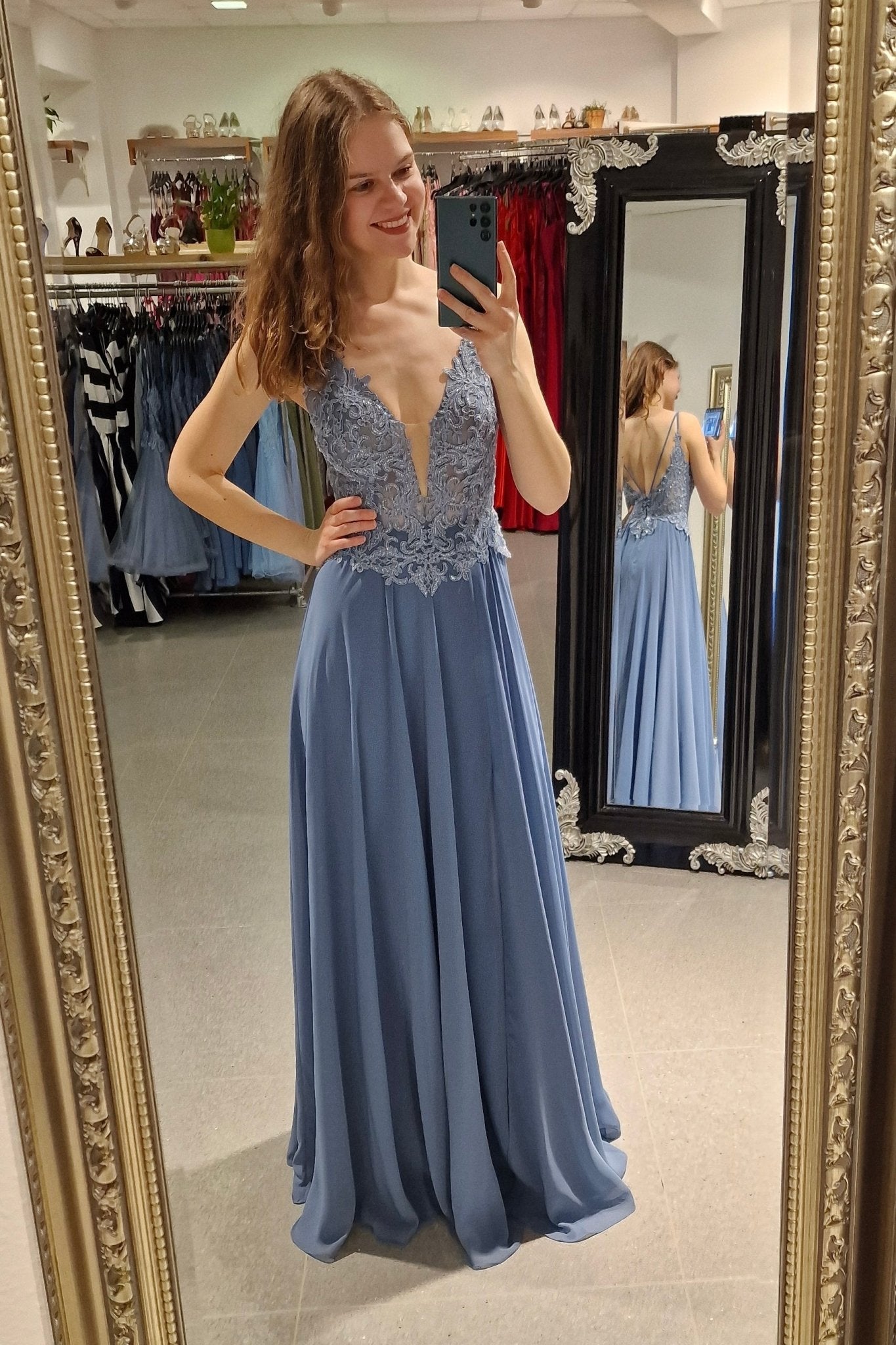 Abendkleid Laura, blau - Dein Kleiderladen