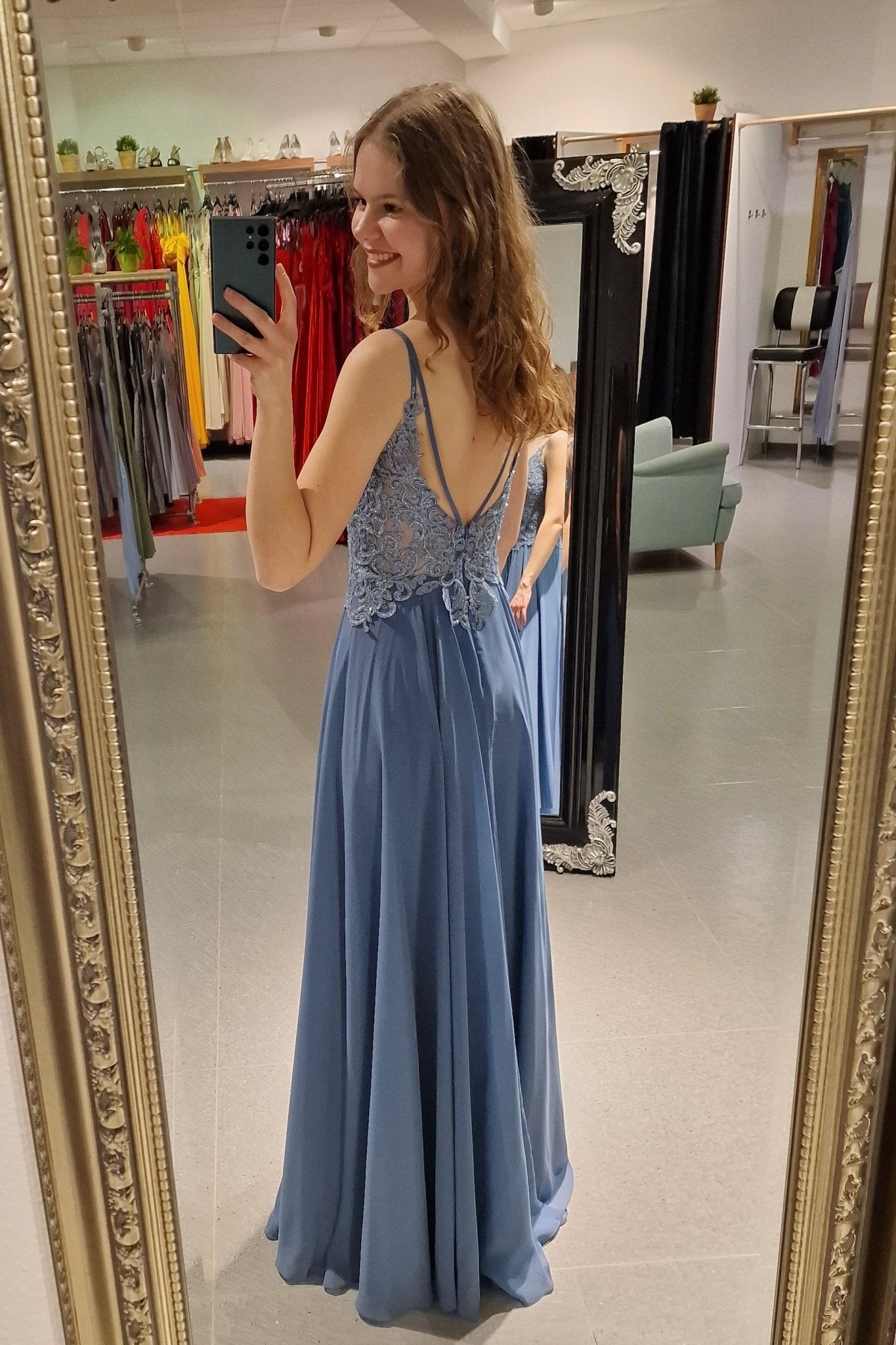 Abendkleid Laura, blau - Dein Kleiderladen