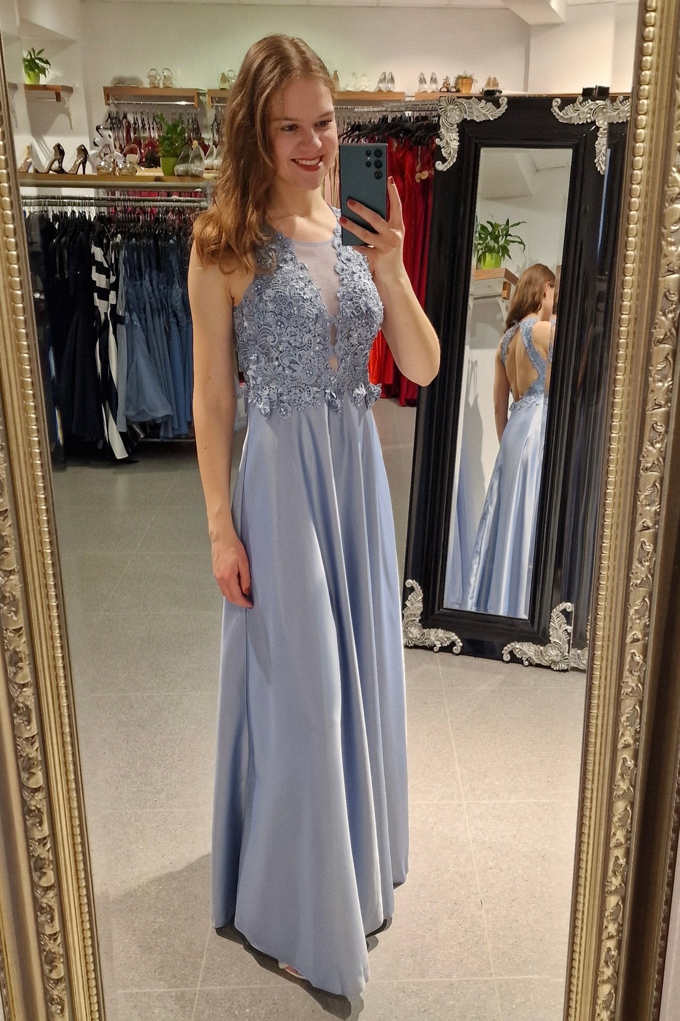 Abendkleid Lilly, blau - Dein Kleiderladen