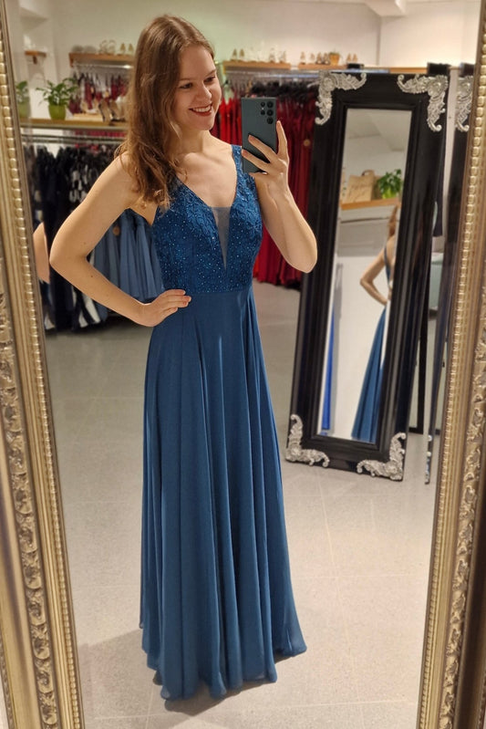 Abendkleid Luisa, petrol - Dein Kleiderladen