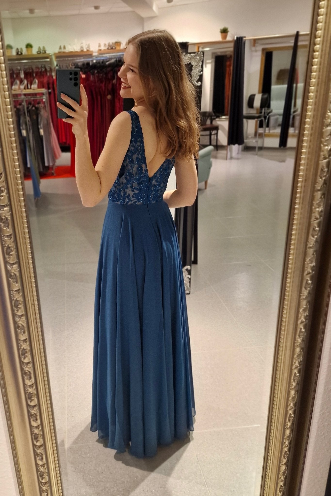 Abendkleid Luisa, petrol - Dein Kleiderladen