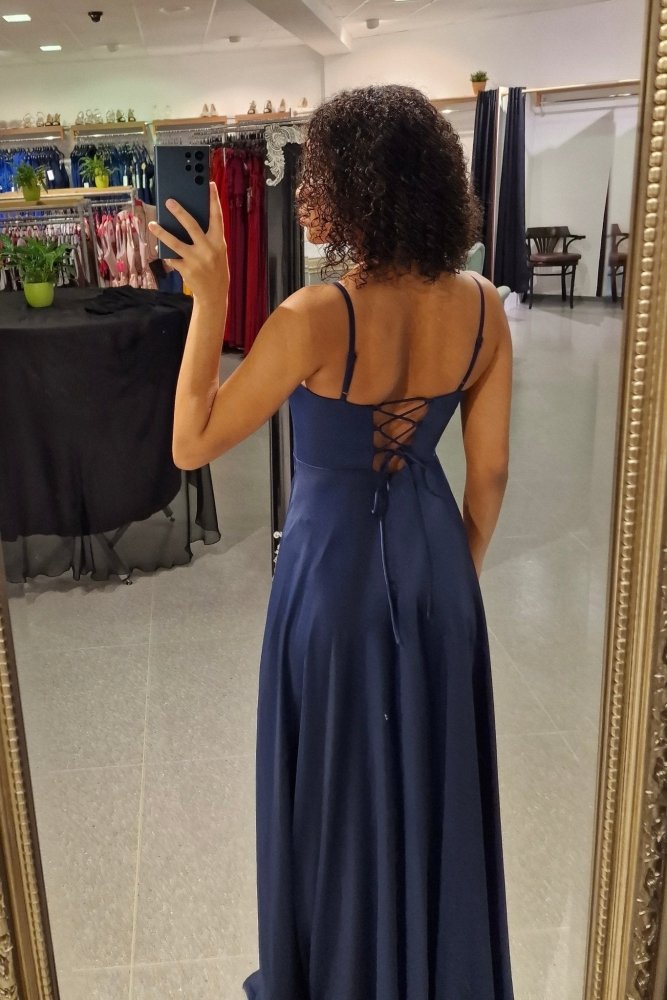 Ballkleid mit Corsage, marineblau - Dein Kleiderladen