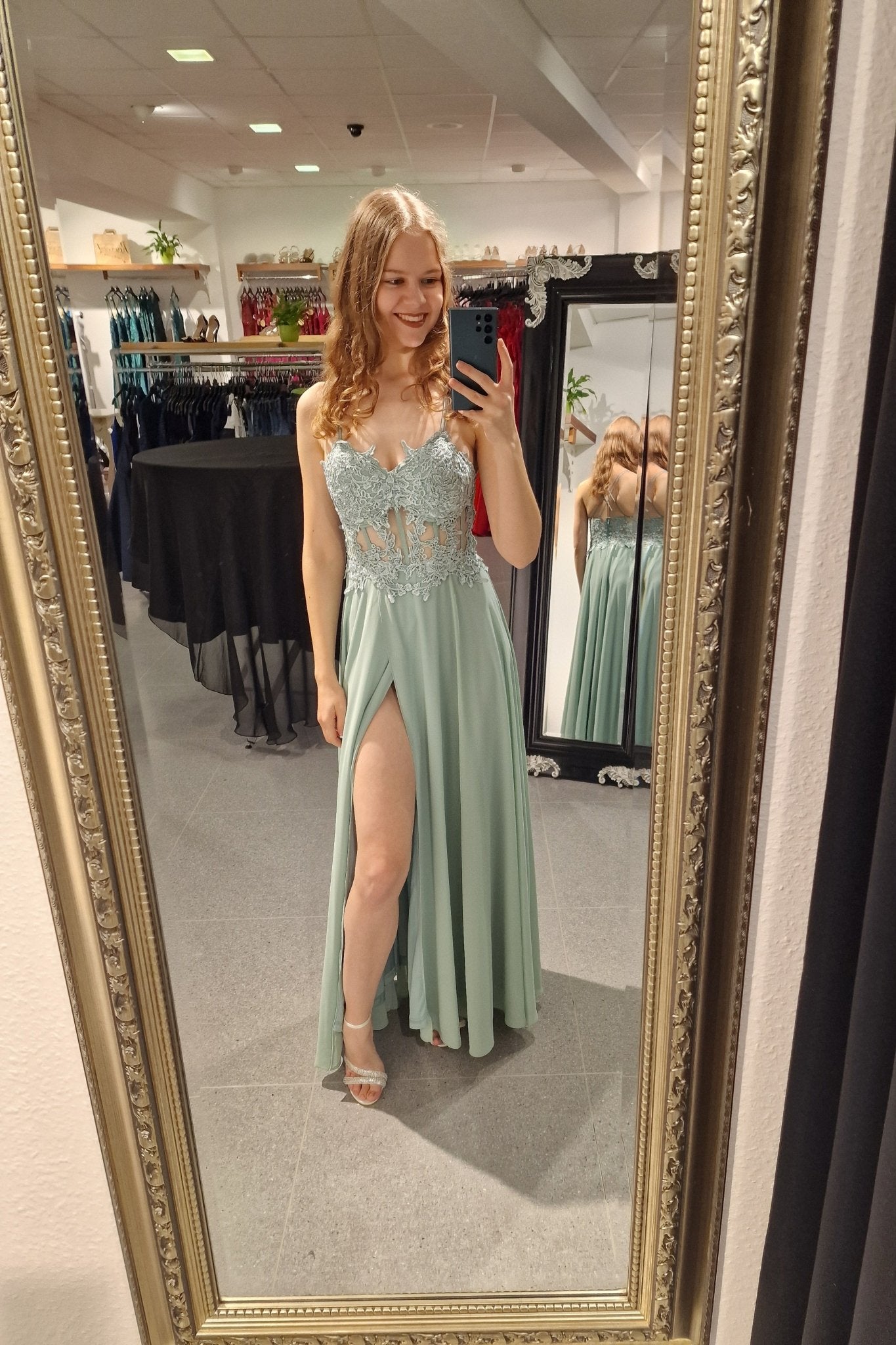 Abendkleid Nele, mint - Dein Kleiderladen