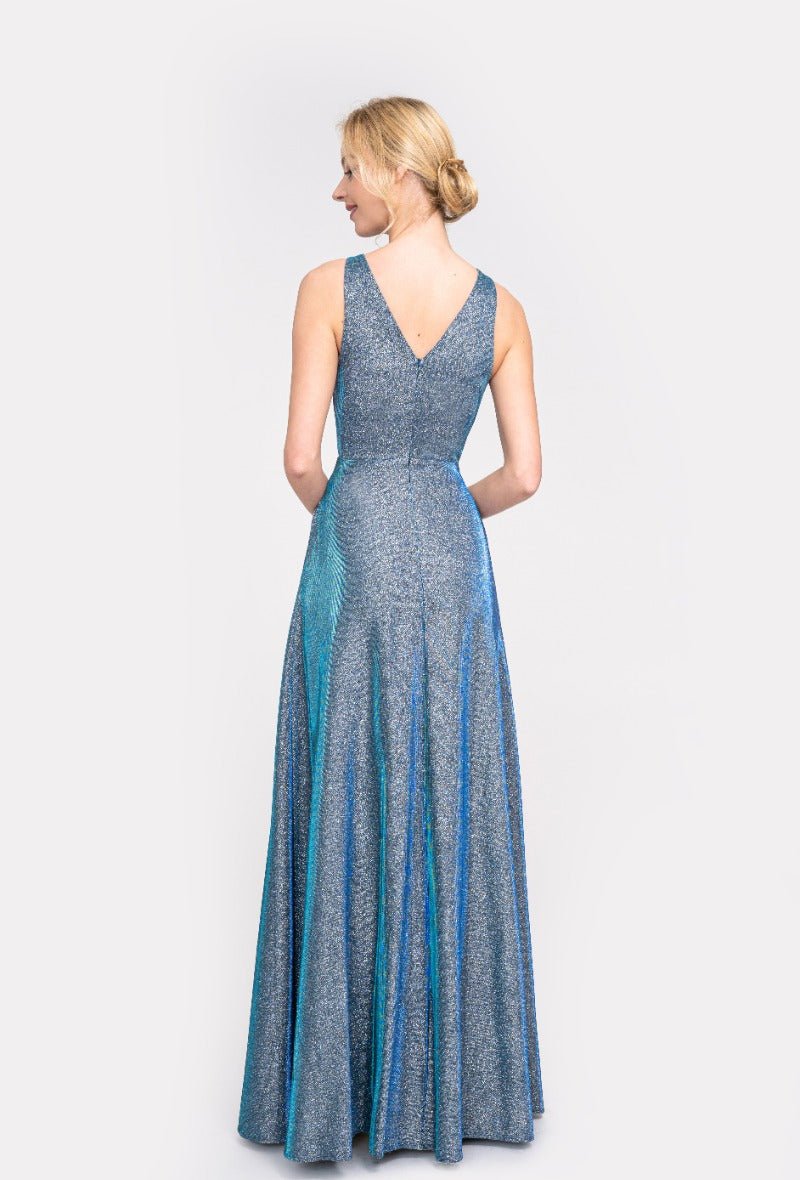 Langes, elegantes Moonlight Kleid, blau / türkis - Dein Kleiderladen